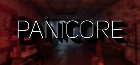 PANICORE official header art showing a terrified group fleeing through a dark abandoned interior.